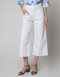 Details Denim Long Pants Straight Cut With Gold Button