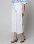 Details Denim Long Pants Straight Cut With Gold Button