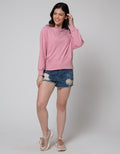 Details Rib Bottom Sweater Wanita