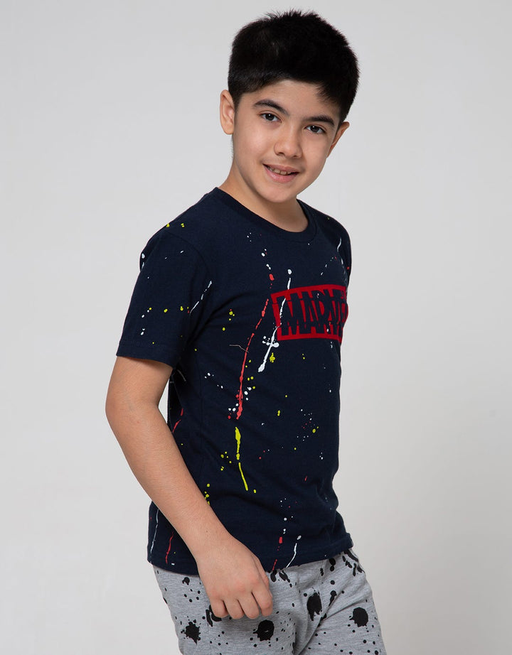 Marvel Avenger Print Splash Short Sleeve T-Shirt