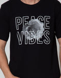 T Zone Short Sleeve T-Shirt Print Romance Flower Peace Vibes