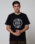 T Zone Short Sleeve T-Shirt Print Captivating Nature Theme - Chill Vi:Black:S:Graphic:Ss T-Shirt