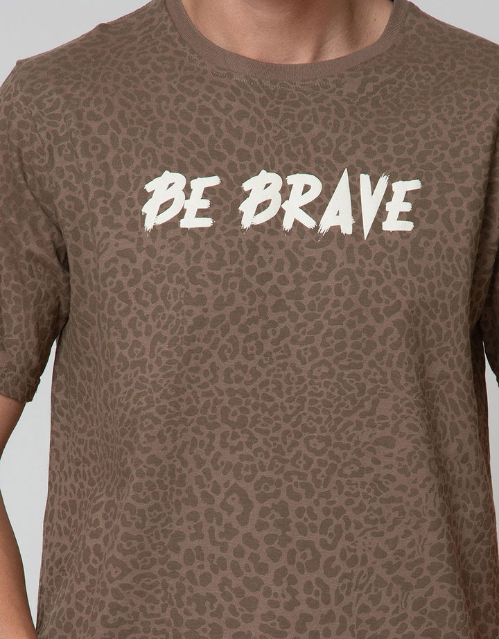 T Zone Short Sleeve T-Shirt Print Animal Print Aop Tiger