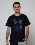 T Zone Short Sleeve T-Shirt Print Theme Pandemic Appeal Keep Calm