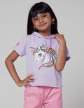 Little M Unicorn Stripe Hoodie