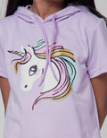 Little M Unicorn Stripe Hoodie