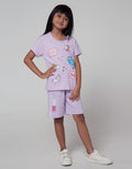 Little M Bermuda Knit Unicorn Stripe