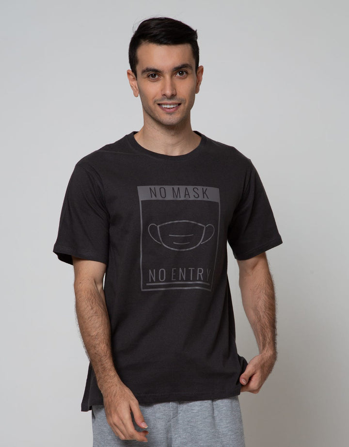 T Zone Short Sleeve T-Shirt Print Theme Pandemic Appeal No Mask