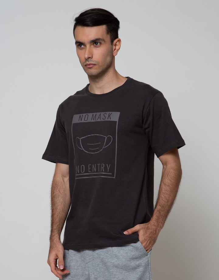 T Zone Short Sleeve T-Shirt Print Theme Pandemic Appeal No Mask