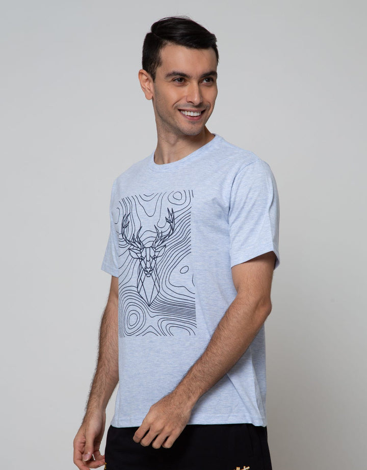 T Zone Short Sleeve T-Shirt Print Theme Geometric 2 Bull1