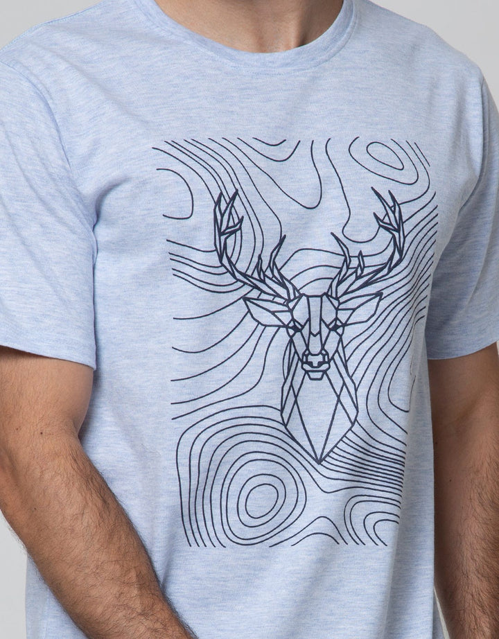 T Zone Short Sleeve T-Shirt Print Theme Geometric 2 Bull1