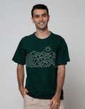 T Zone Short Sleeve T-Shirt Print Theme Geometric 2 Mountain