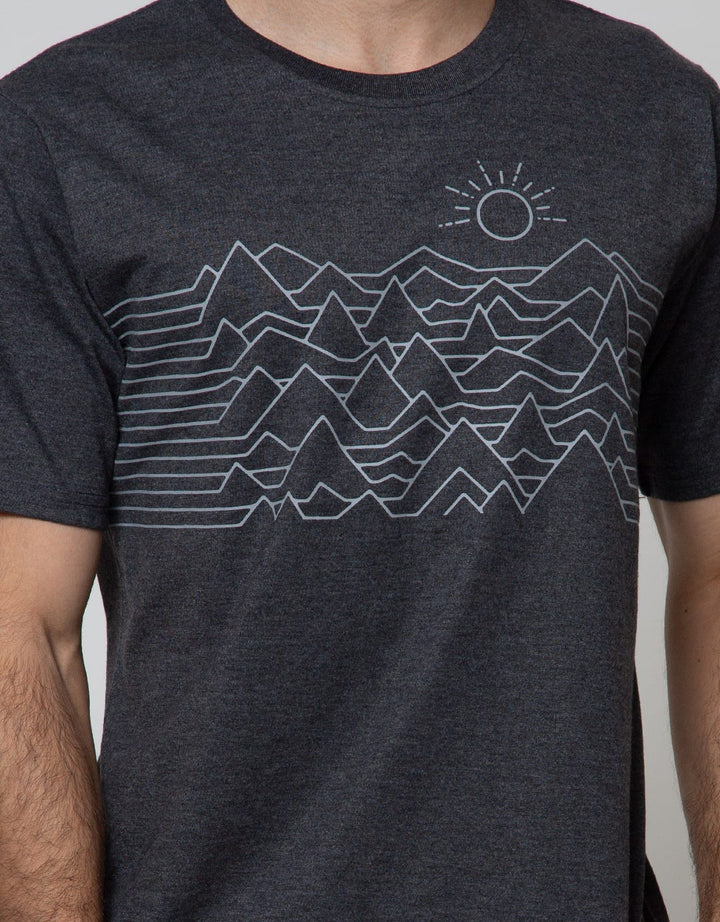 T Zone Short Sleeve T-Shirt Print Theme Geometric 2 Mountain