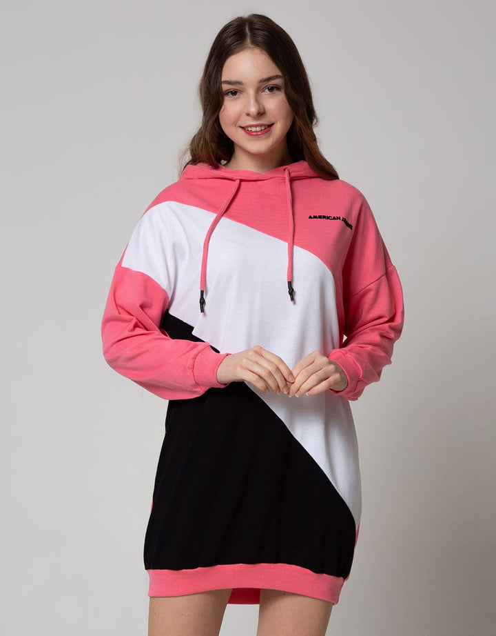 American Jeans Long Sleeve Midi Dress Grand Slam Hoodie