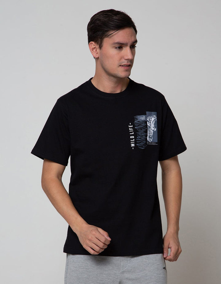 T Zone Short Sleeve T-Shirt Print Animal Wild Life Theme
