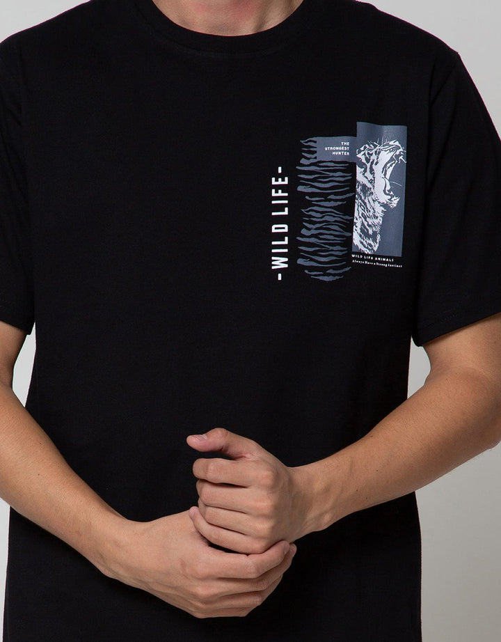T Zone Short Sleeve T-Shirt Print Animal Wild Life Theme