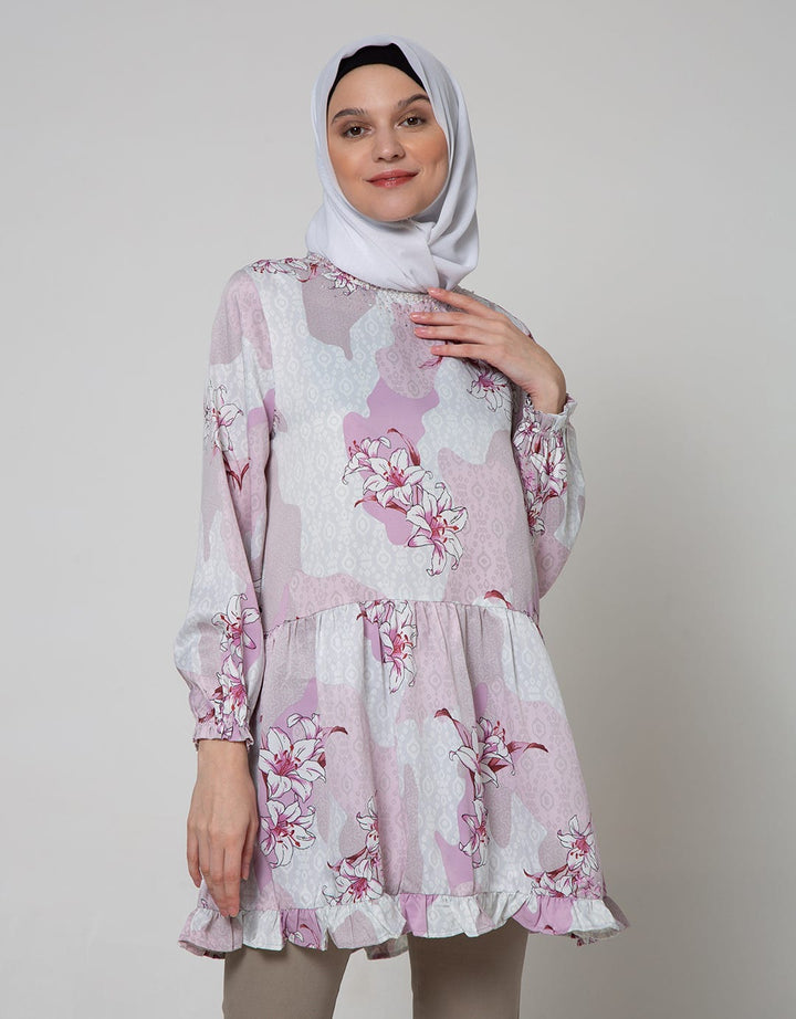 Annisa Long Sleeve Blouse Lily Match Camouflage