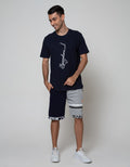 T Zone Short Sleeve T-Shirt Big Size Theme Music Saxophone