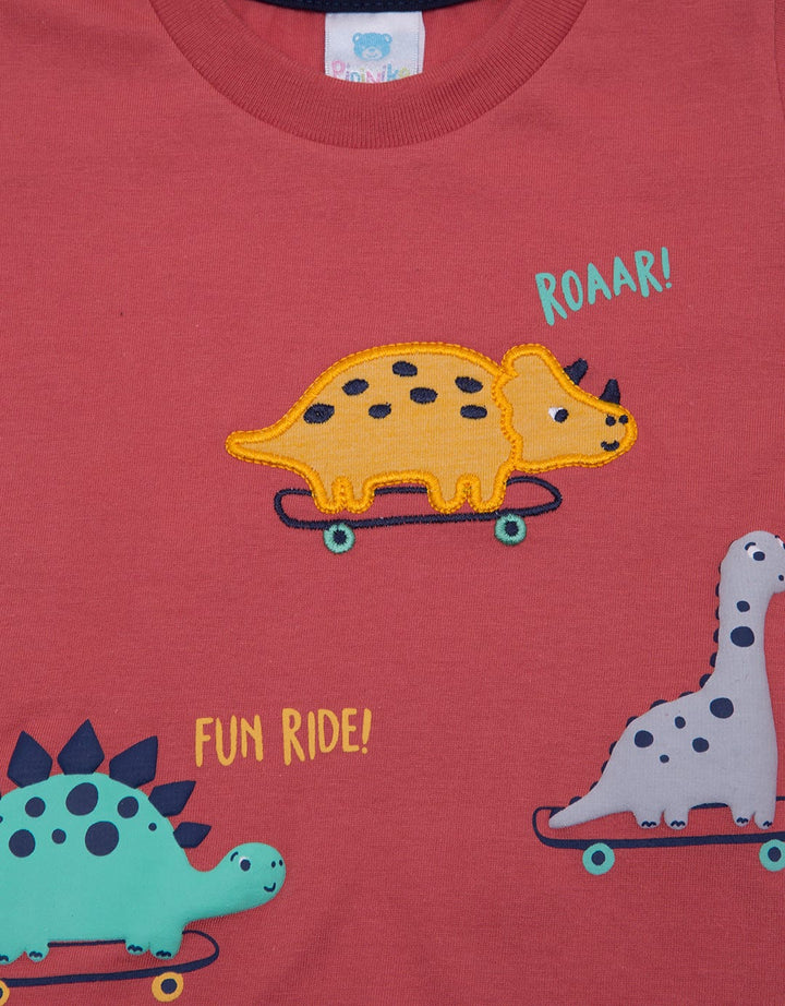 Pipiniko Short Sleeve T-Shirt Dino Tuton Aplikasi