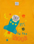 Pipiniko Short Sleeve T-Shirt Lets Go To The Moon Space