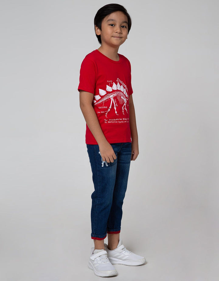 Little M Short Sleeve T-Shirt Basic Best Buy Dino Graphic