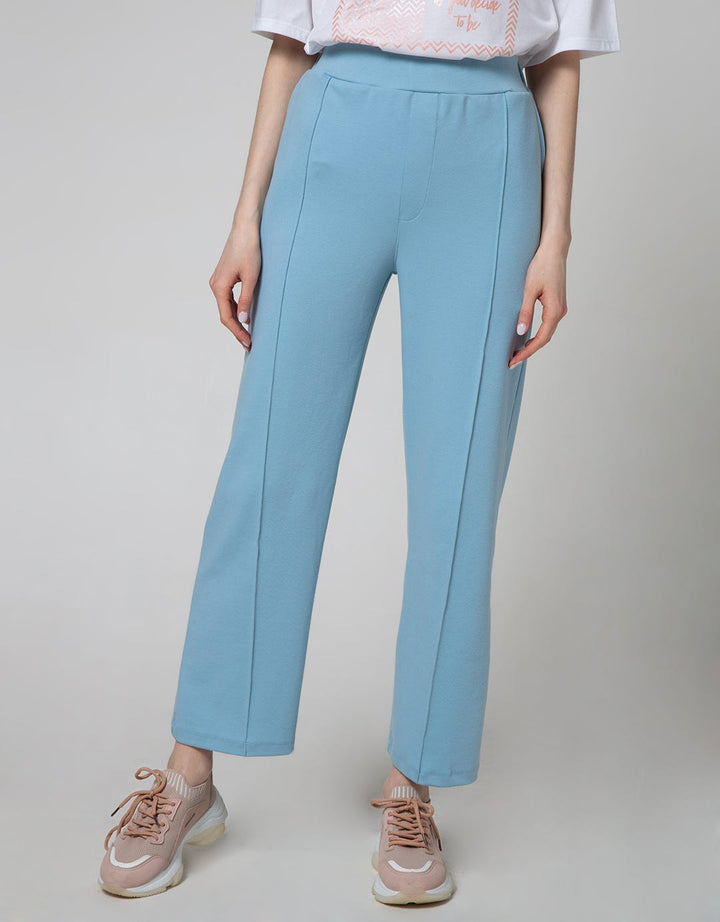 Details Long Pants Knit With Button Opening