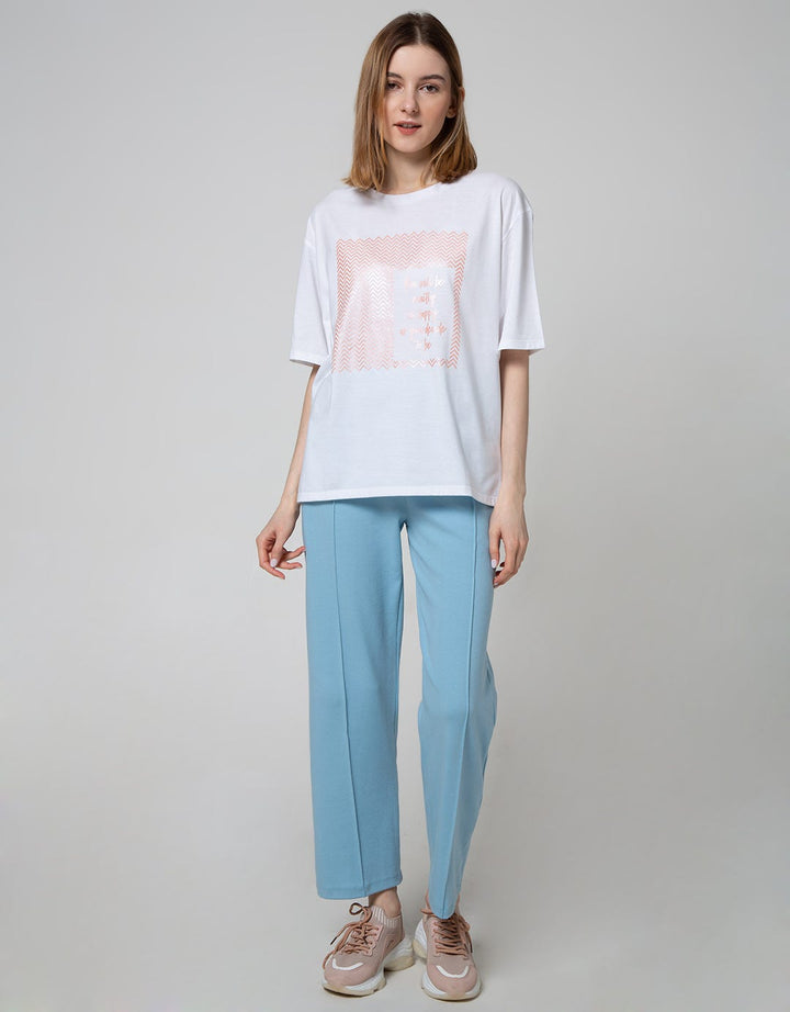 Details Long Pants Knit With Button Opening