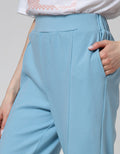 Details Long Pants Knit With Button Opening