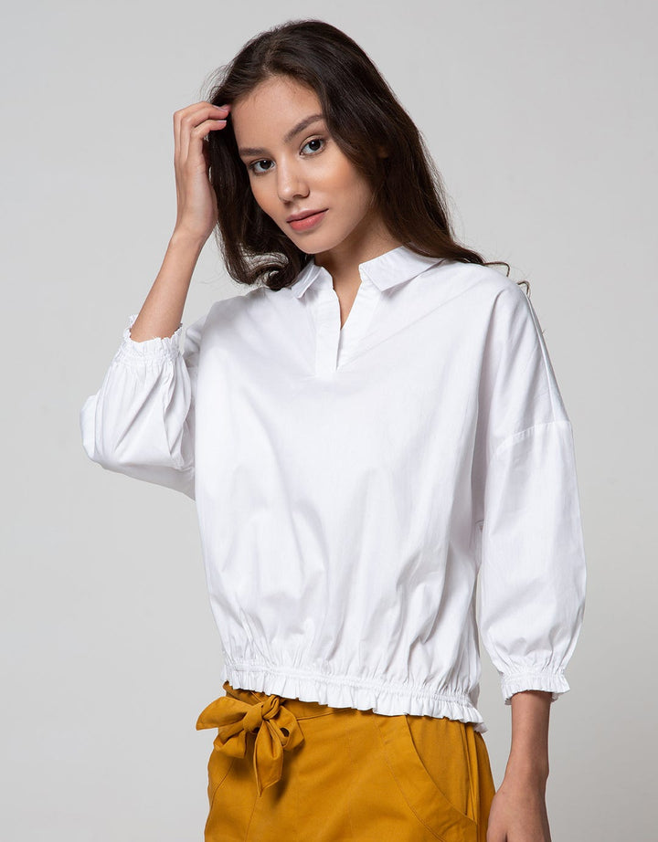 LS BLOUSE OLIVE TOP