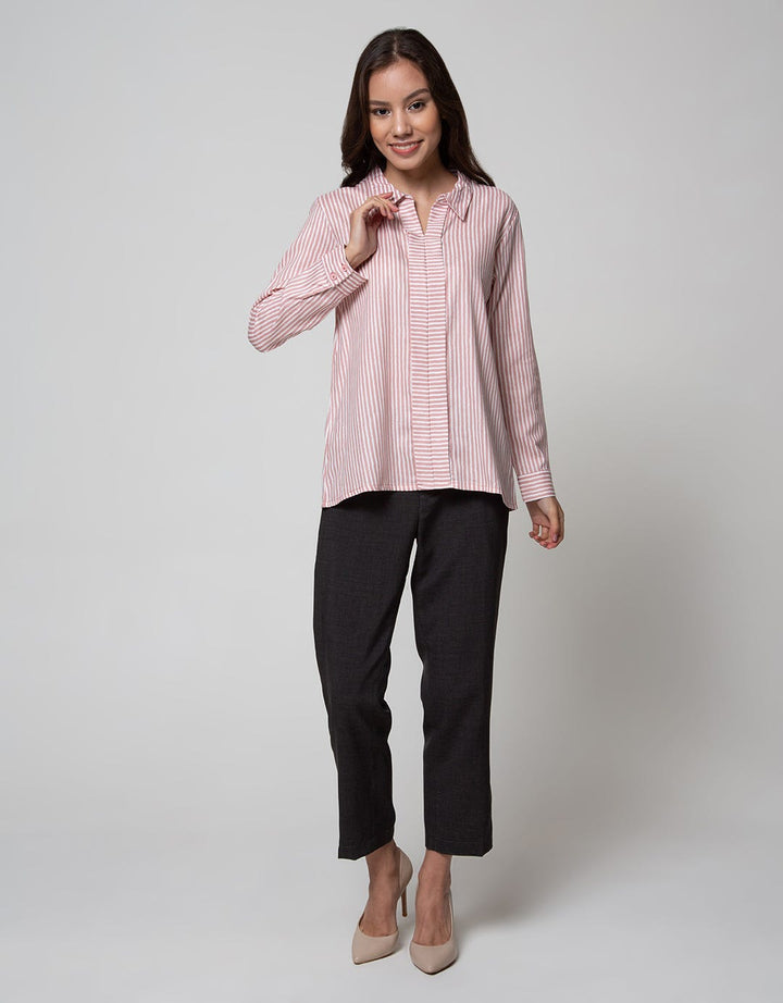 Details Long Sleeve Shirt Twist At Back