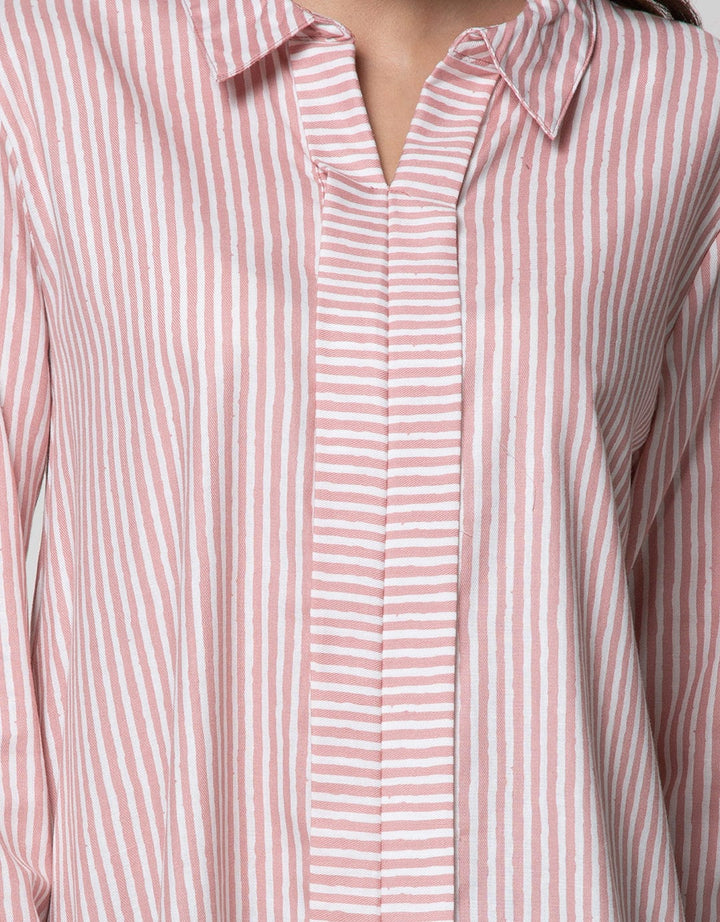 Details Long Sleeve Shirt Twist At Back