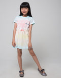 Little M Short Sleeve Midi Dress Tie Dye Drawstring Pockets