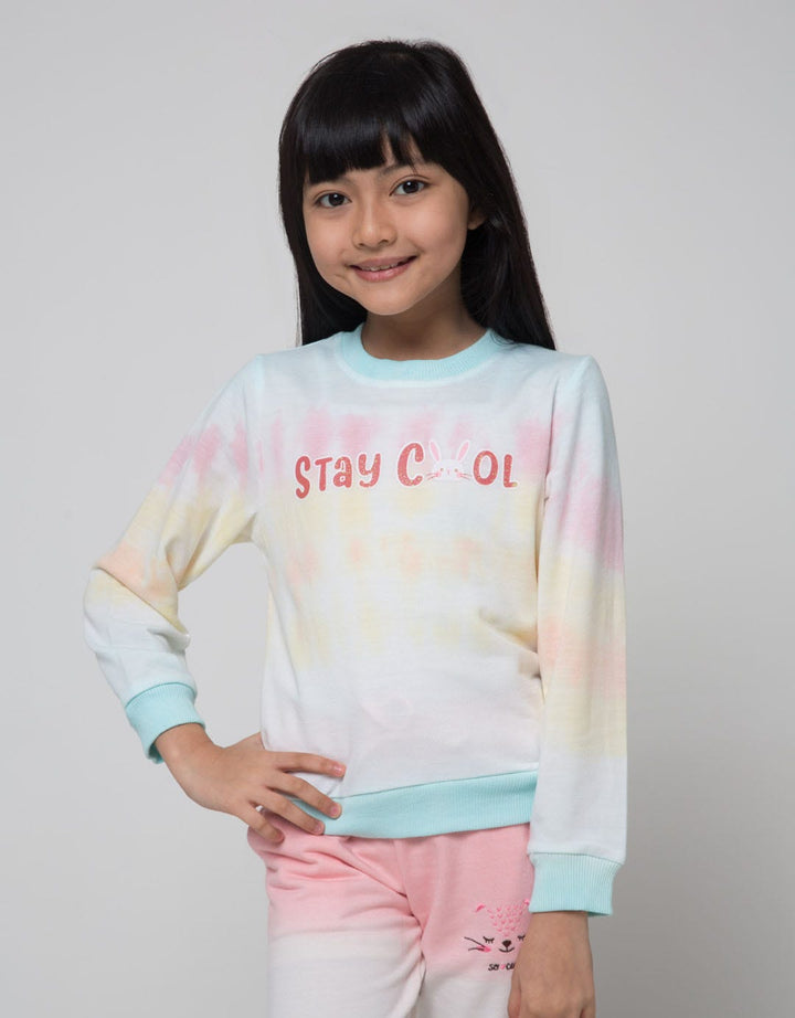 Little M Sweatshirt Tie Dye Rainbow Stay Cool