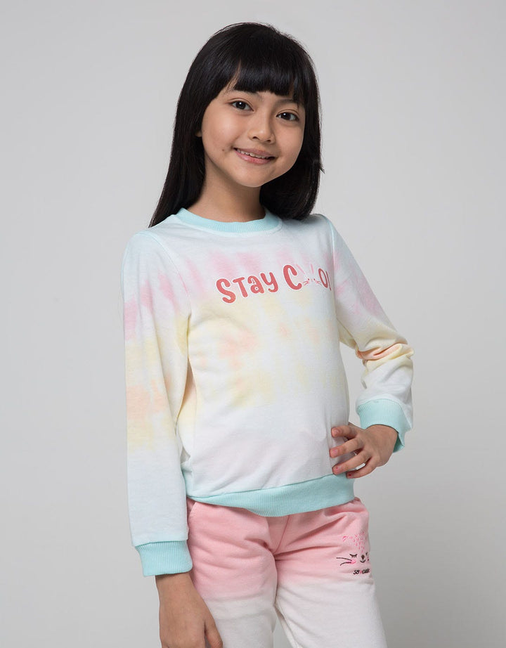 Little M Sweatshirt Tie Dye Rainbow Stay Cool