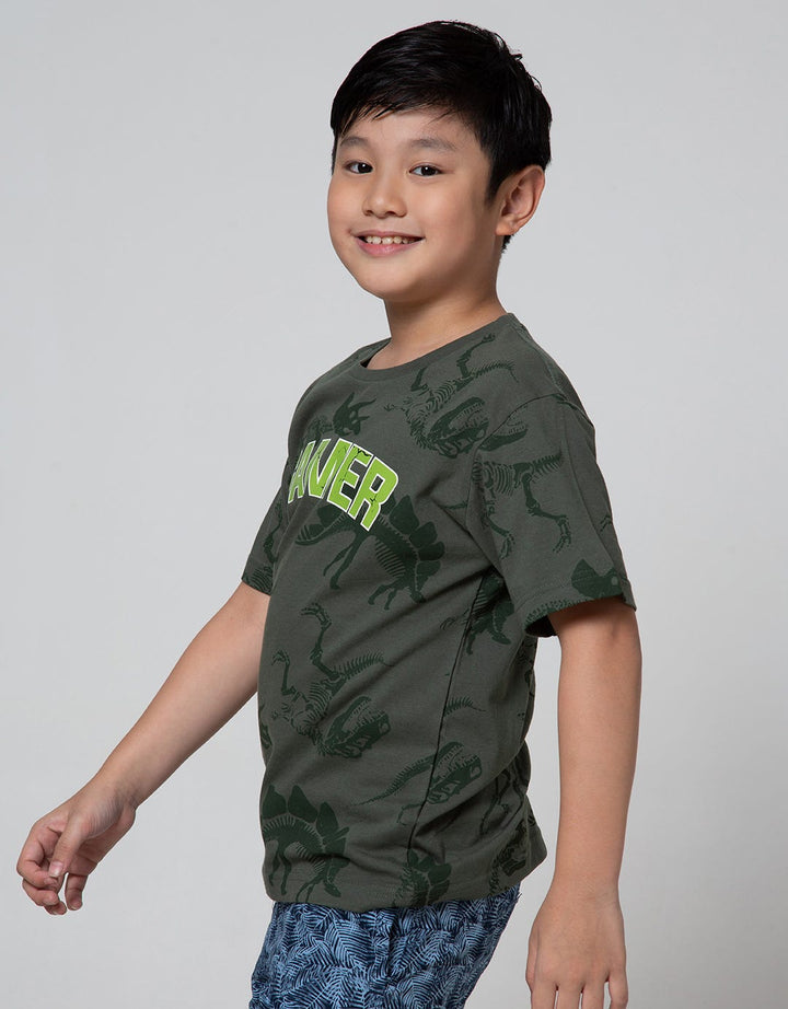 Aero Short Sleeve Gamer Olive Dino