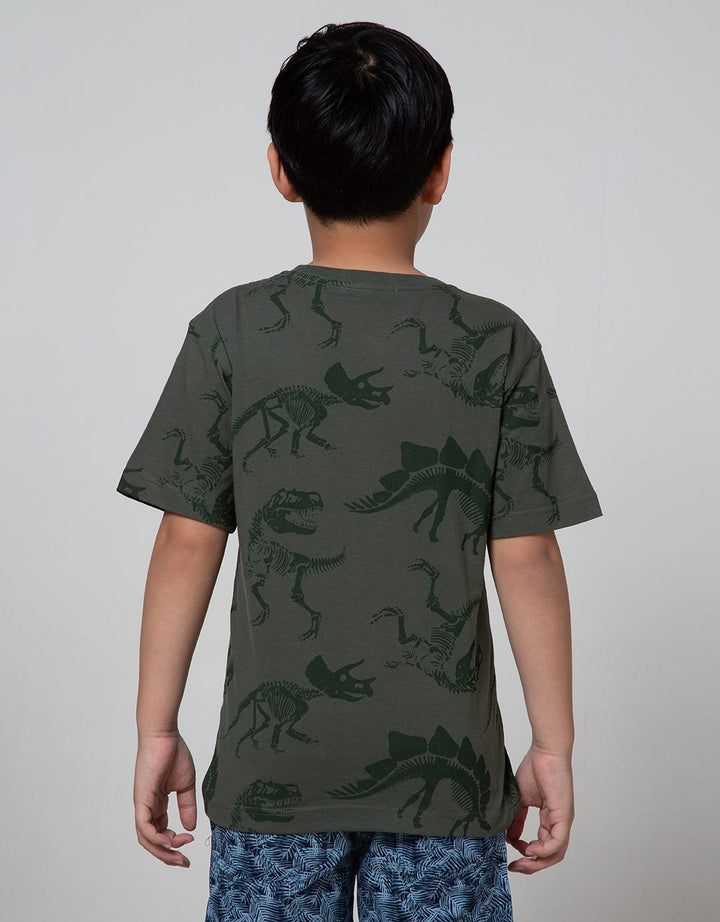 Aero Short Sleeve Gamer Olive Dino