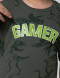Aero Short Sleeve Gamer Olive Dino