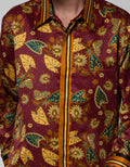 Adikusuma Men's Body Fit Shirt Batik Keladi Leaf