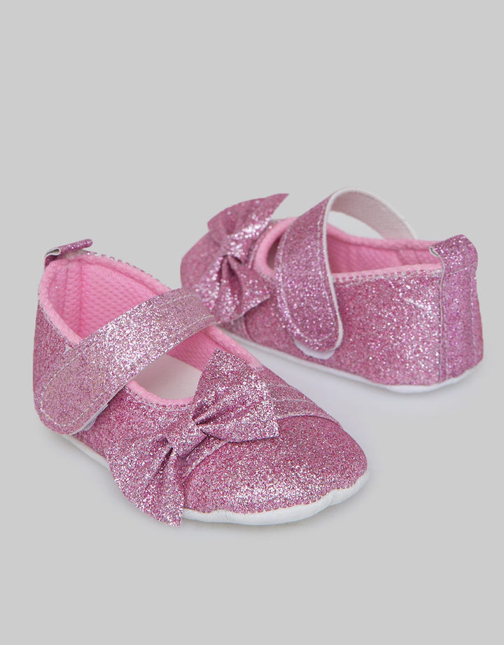 Pipiniko Baby Shoes Girls Glitter Ribbon