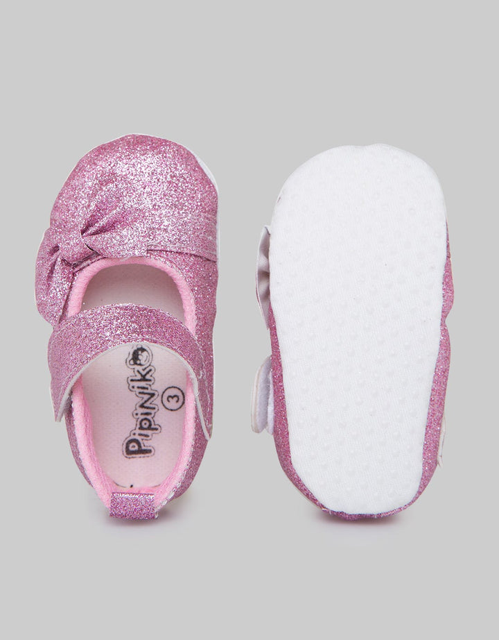 Pipiniko Baby Shoes Girls Glitter Ribbon
