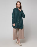 Cardinal Girl Motif Garis Vertikal Kemeja