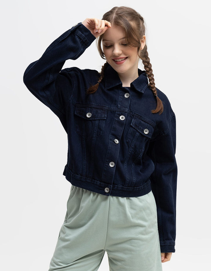 Logo Jeans OD Crop Women's Denim Jacket