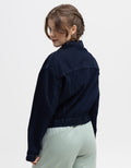 Logo Jeans OD Crop Jaket Denim Wanita