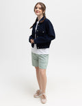 Logo Jeans OD Crop Jaket Denim Wanita