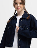 Logo Jeans OD Crop Jaket Denim Wanita