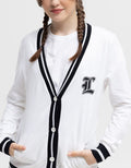 Logo Jeans Offwhite Black Long Sleeve Sweater
