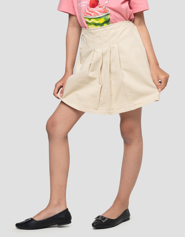 Nevada Woven Lipit Kantong Rok Celana Anak Perempuan