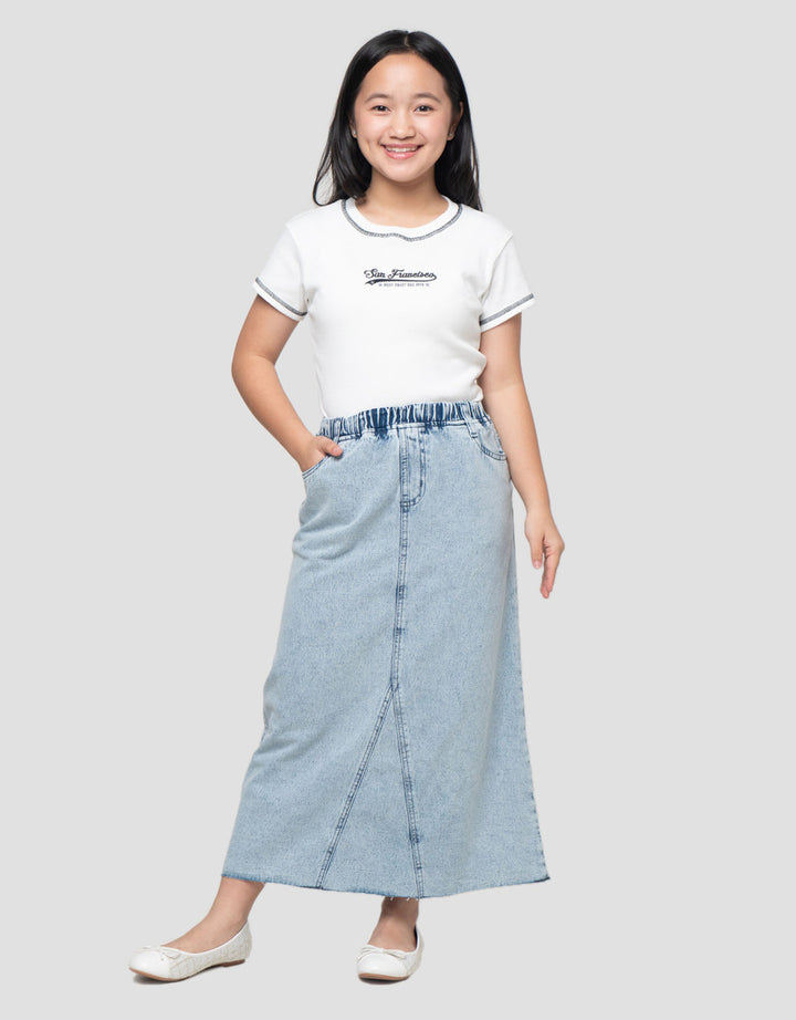 Nevada Jeriwis Denim Rok Anak Perempuan