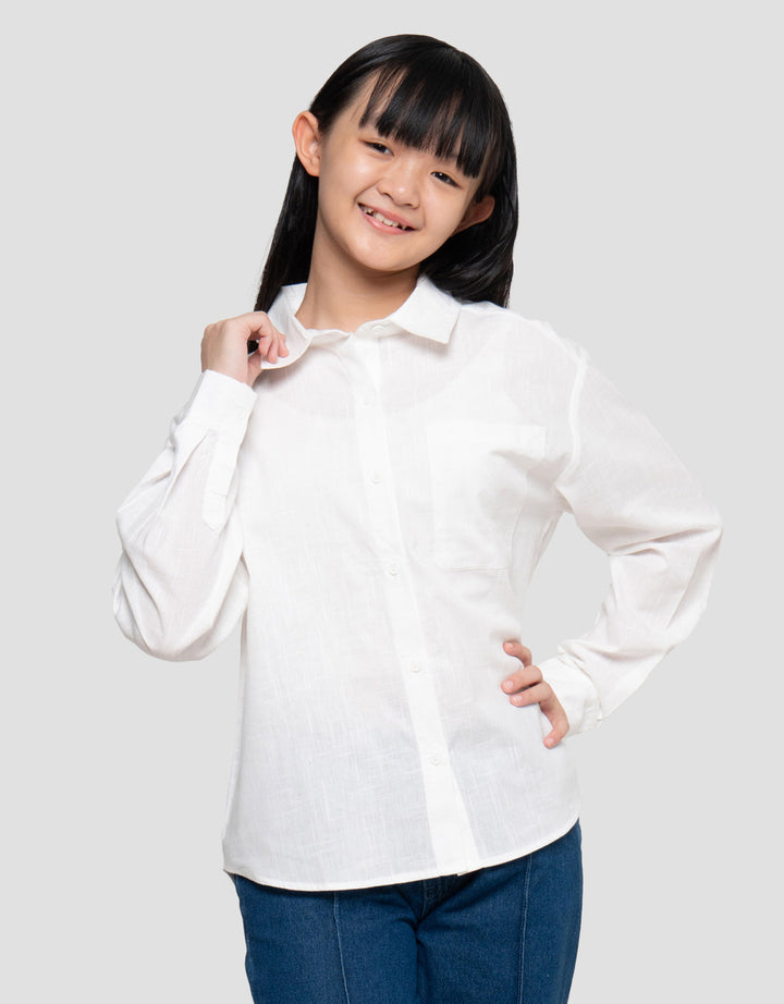 Nevada Belakang Pita Kemeja Oversized Anak Perempuan