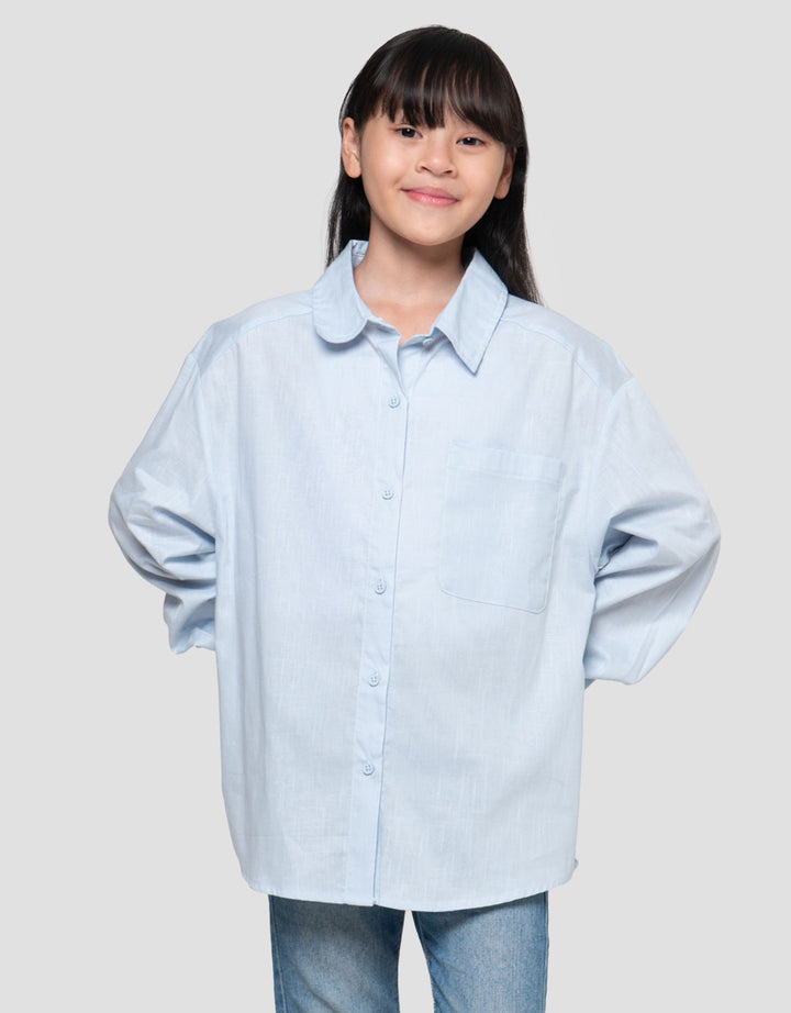 Nevada Belakang Belah Kemeja Overisize Anak Perempuan